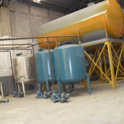 Full automatic batching continuous horizontal foaming line